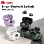 MINISO MS105 Wireless Earbuds Bluetooth 6.0 Earphones, In Ear Earbuds,Waterproof Wireless Earphones, Suitable for Office,Can translate different languages