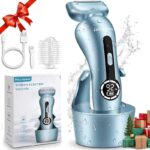Akunbem Electric Shaver for Women Best Electric Razor for Womens Bikini Legs Underarm Public Hairs Rechargeable Trimmer with Detachable Head Cordless Wet Dry Use Precise Safe Christmas Gift New Year Gift Shaving Waterproof