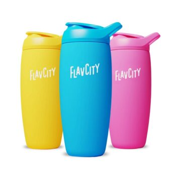 FlavCity Premium Stainless Steel Shaker Bottle – Leakproof Protein Mixer Cup for Gym, Coffee & Daily Hydration
